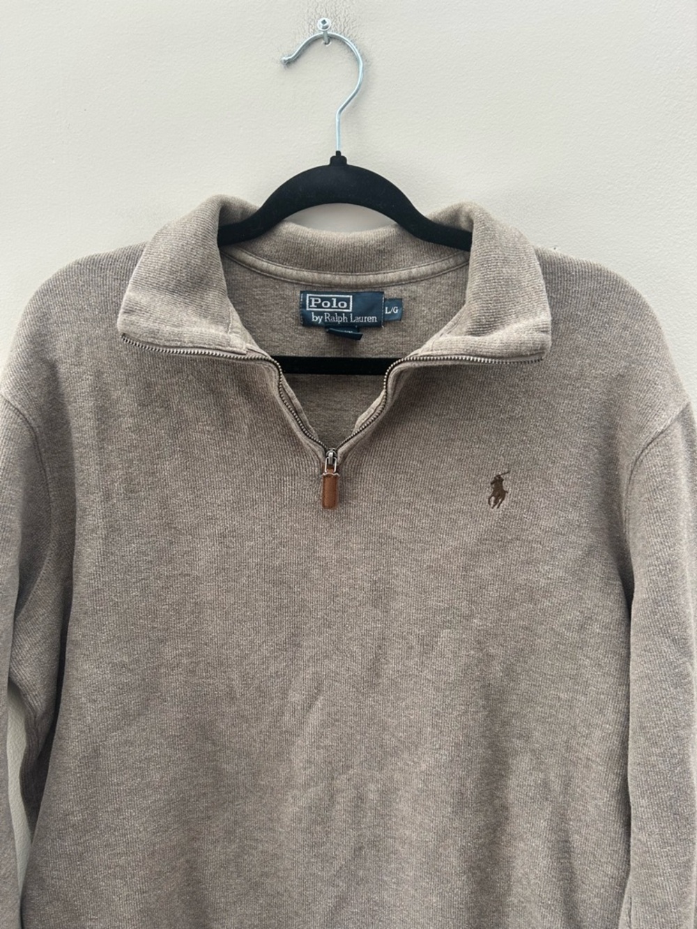 Polo by Ralph Lauren Vintage Half-Zip Preppy Polo Cotton Knit Unisex Pullover - Picture 4 of 5